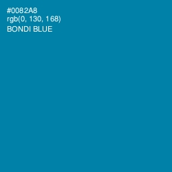 #0082A8 - Bondi Blue Color Image