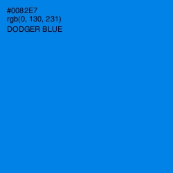 #0082E7 - Dodger Blue Color Image