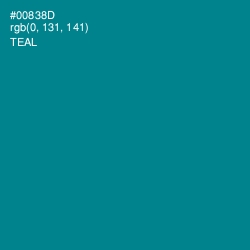 #00838D - Teal Color Image