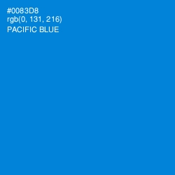 #0083D8 - Pacific Blue Color Image