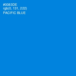 #0083DE - Pacific Blue Color Image