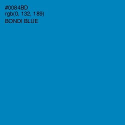 #0084BD - Bondi Blue Color Image