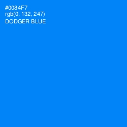 #0084F7 - Dodger Blue Color Image