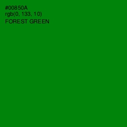 #00850A - Forest Green Color Image