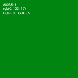 #008511 - Forest Green Color Image