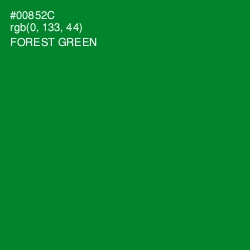 #00852C - Forest Green Color Image