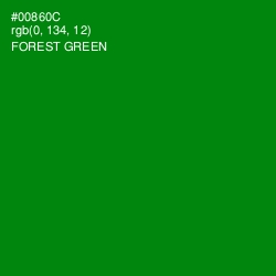 #00860C - Forest Green Color Image