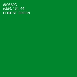 #00862C - Forest Green Color Image