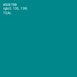 #00878B - Teal Color Image