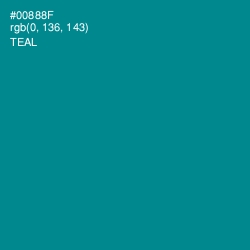 #00888F - Teal Color Image