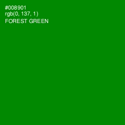 #008901 - Forest Green Color Image