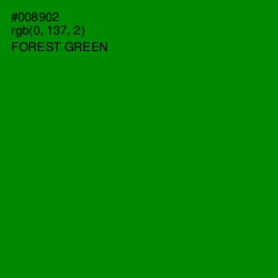 #008902 - Forest Green Color Image