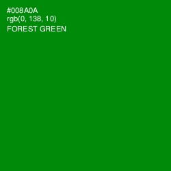 #008A0A - Forest Green Color Image