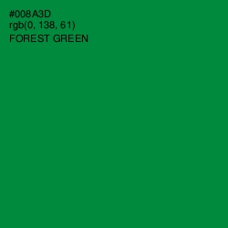 #008A3D - Forest Green Color Image