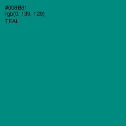 #008B81 - Teal Color Image