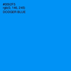 #0092F5 - Dodger Blue Color Image