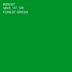 #009327 - Forest Green Color Image