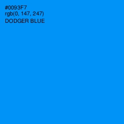 #0093F7 - Dodger Blue Color Image