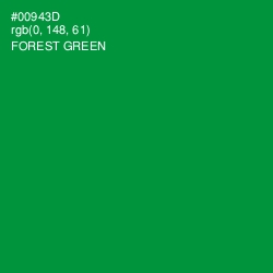 #00943D - Forest Green Color Image