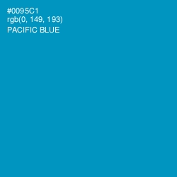 #0095C1 - Pacific Blue Color Image