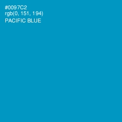 #0097C2 - Pacific Blue Color Image