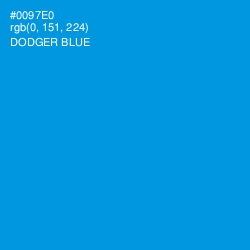 #0097E0 - Dodger Blue Color Image