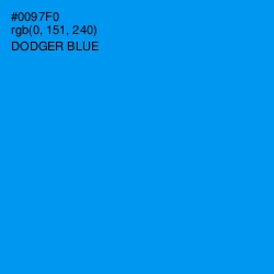 #0097F0 - Dodger Blue Color Image