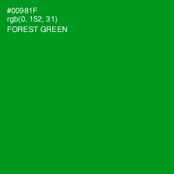 #00981F - Forest Green Color Image