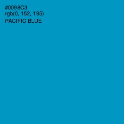 #0098C3 - Pacific Blue Color Image