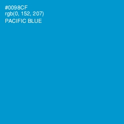 #0098CF - Pacific Blue Color Image