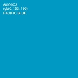 #0099C3 - Pacific Blue Color Image