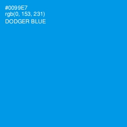 #0099E7 - Dodger Blue Color Image