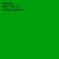 #009E0C - Forest Green Color Image