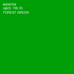 #009F08 - Forest Green Color Image