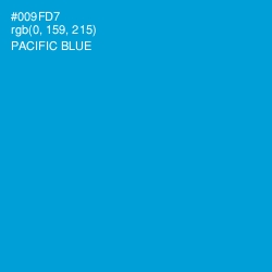 #009FD7 - Pacific Blue Color Image