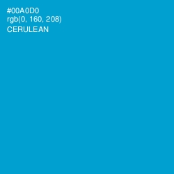 #00A0D0 - Cerulean Color Image