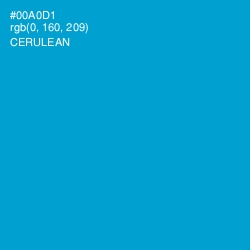 #00A0D1 - Cerulean Color Image