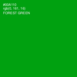 #00A110 - Forest Green Color Image