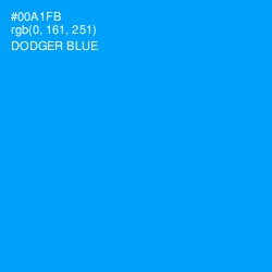 #00A1FB - Dodger Blue Color Image