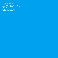 #00A2EF - Cerulean Color Image