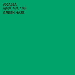 #00A36A - Green Haze Color Image