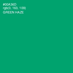 #00A36D - Green Haze Color Image