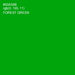 #00A50B - Forest Green Color Image