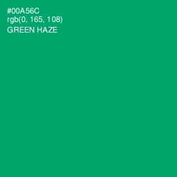 #00A56C - Green Haze Color Image