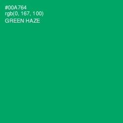 #00A764 - Green Haze Color Image