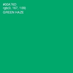 #00A76D - Green Haze Color Image