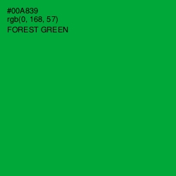 #00A839 - Forest Green Color Image