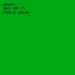 #00A911 - Forest Green Color Image