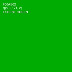 #00AB02 - Forest Green Color Image