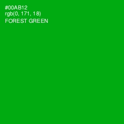 #00AB12 - Forest Green Color Image